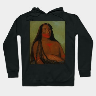 Mah-to-toh-pa, Four Bears, Second Chief in Mourning by George Catlin Hoodie